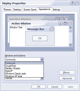 StyleXP Display Properties screenshot
