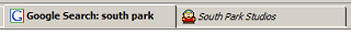 Screenshot of unread tab being italicized in Firefox