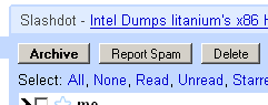 Gmail's delete button