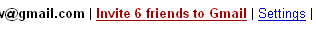 Screenshots of my Gmail invites