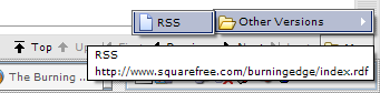 Screenshot of Link Toolbar with the More widget in action