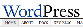 Screenshot of WordPress website banner
